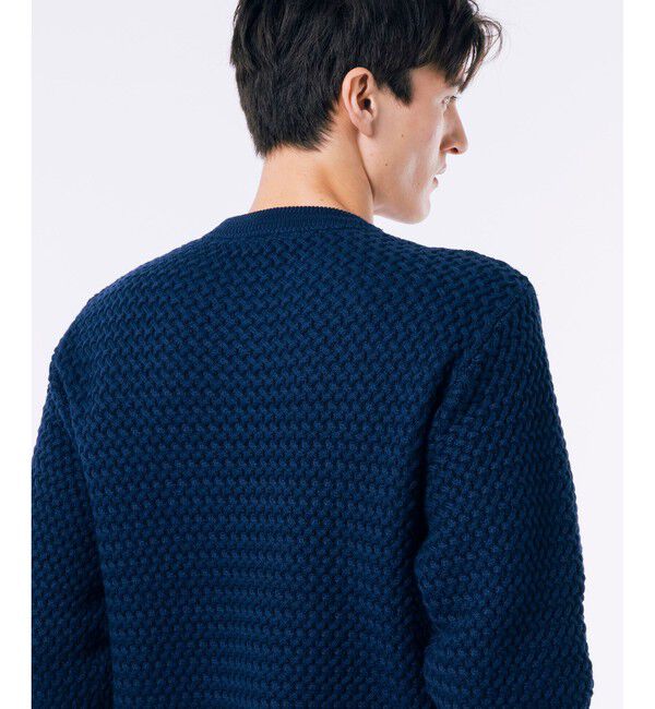 LACOSTE「ローゲージ バスケット編み ニットクルーネックセーター」|ニット・セーター|