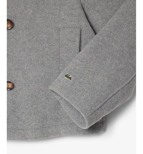 LACOSTE「ショート丈 オーバーサイズウールブレンドPコート」|ピーコート|