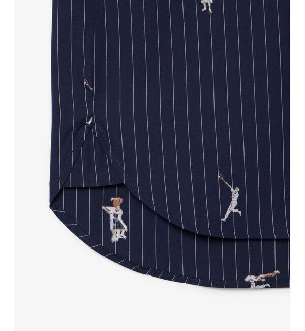LACOSTE「プレイヤージャカード ストライプオーバーサイズシャツ」|シャツ・ブラウス|
