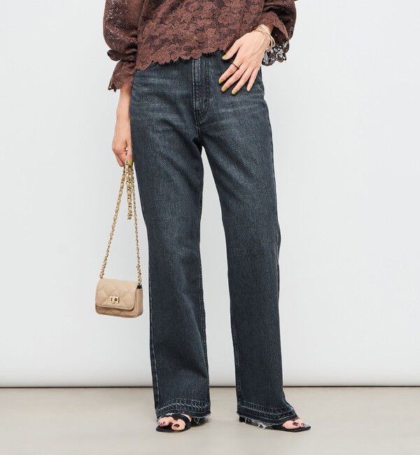 Rie Miller「【RM denim】ハイウエストソフトフレアデニム」|デニム|