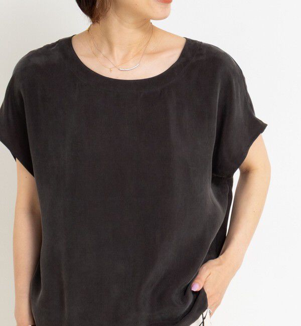 NOLLEY'S「《セットアップ対応》ウォッシャブルシルキーキュプラフレンチブラウス」|シャツ・ブラウス|