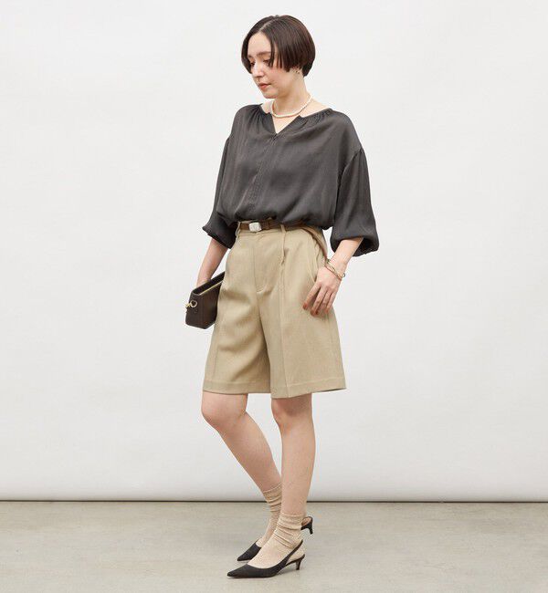 NOLLEY'S「楊柳サテン2WAYギャザーブラウス」|シャツ・ブラウス|