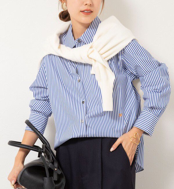 NOLLEY'S「ウォッシャブル2WAYBasicレギュラーシャツ」|シャツ・ブラウス|ブルー系1