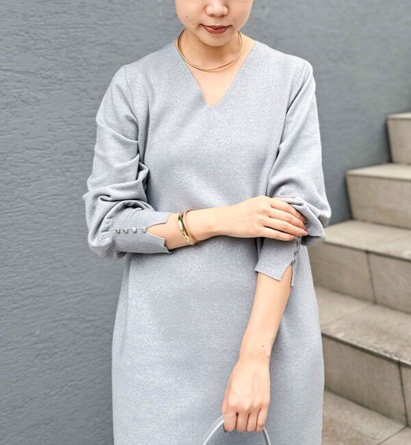 NOLLEY'S sophi「◇【WEB限定】ウォッシャブルラメ総針Vネックコクーンワンピース」|ワンピース|