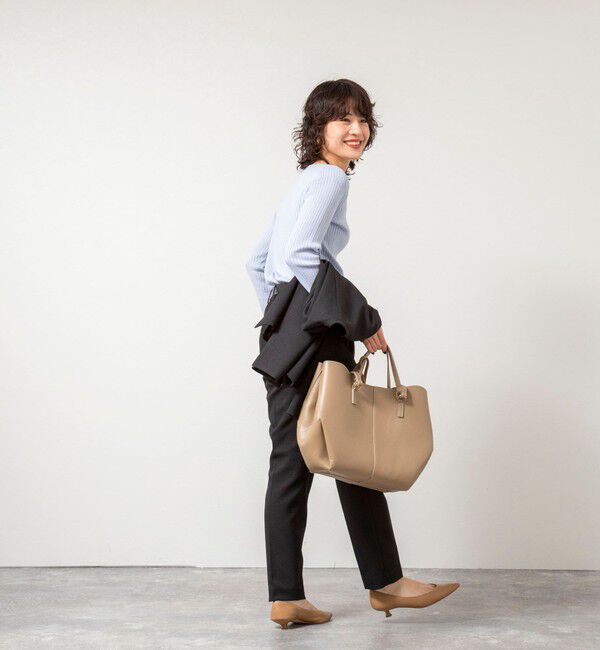 NOLLEY'S sophi「《手洗い可能》ウール混ワイドリブ袖口配色プルオーバー」|ニット・セーター|