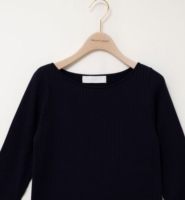 NOLLEY'S sophi「《手洗い可能》ウール混ワイドリブ袖口配色プルオーバー」|ニット・セーター|