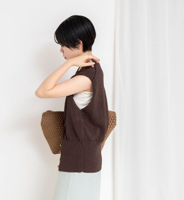 NOLLEY'S「《手洗い可能》ペーパーヤーン天竺ベスト」|ベスト・ジレ|