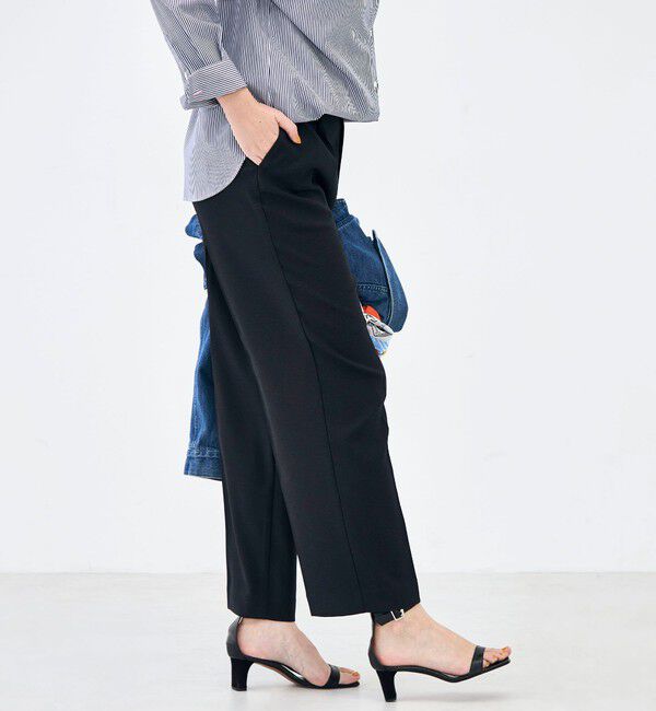 NOLLEY'S「《セットアップ対応》ウォッシャブルハイスペック麻調愛されセミワイドパンツ」|その他|