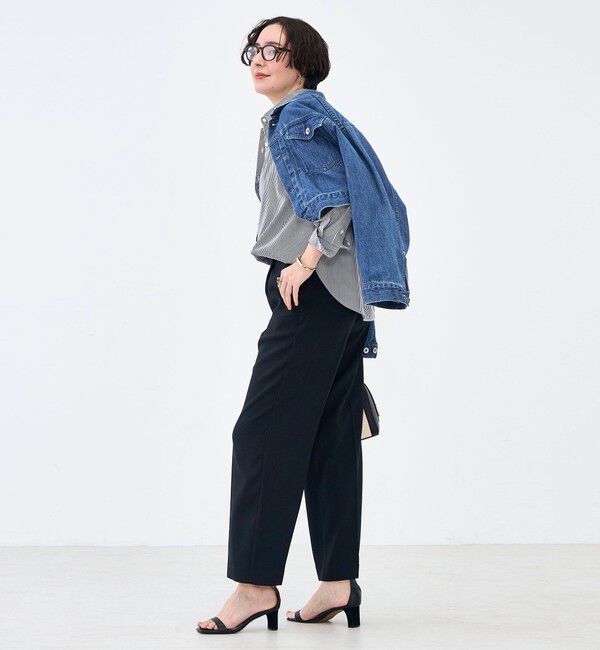 NOLLEY'S「《セットアップ対応》ウォッシャブルハイスペック麻調愛されセミワイドパンツ」|その他|