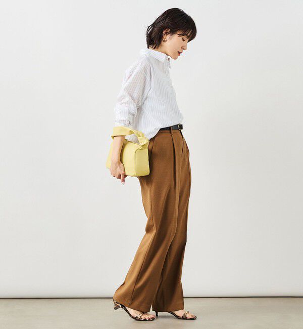 NOLLEY'S「《セットアップ対応》ウォッシャブルハイスペック麻調愛されセミワイドパンツ」|その他|