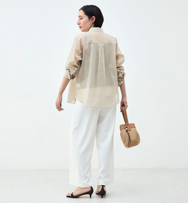 NOLLEY'S sophi「ウォッシャブルシアーオーガンジー2WAYシャツ」|シャツ・ブラウス|