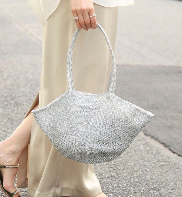 NOLLEY'S「【BAGMATI/ バグマティ】バケットメタリックカゴ」|かごバッグ|シルバー