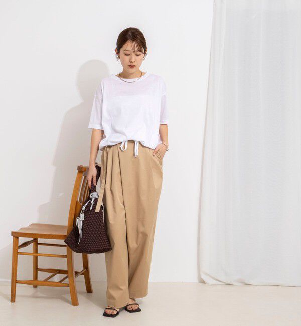 Rie Miller「ウォッシャブルドローストTシャツ」|Tシャツ・カットソー|