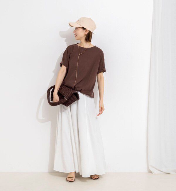 Rie Miller「ウォッシャブルドローストTシャツ」|Tシャツ・カットソー|