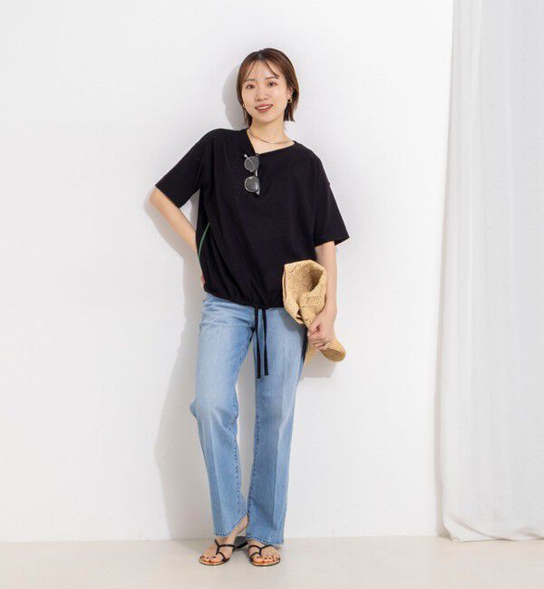 Rie Miller「ウォッシャブルドローストTシャツ」|Tシャツ・カットソー|