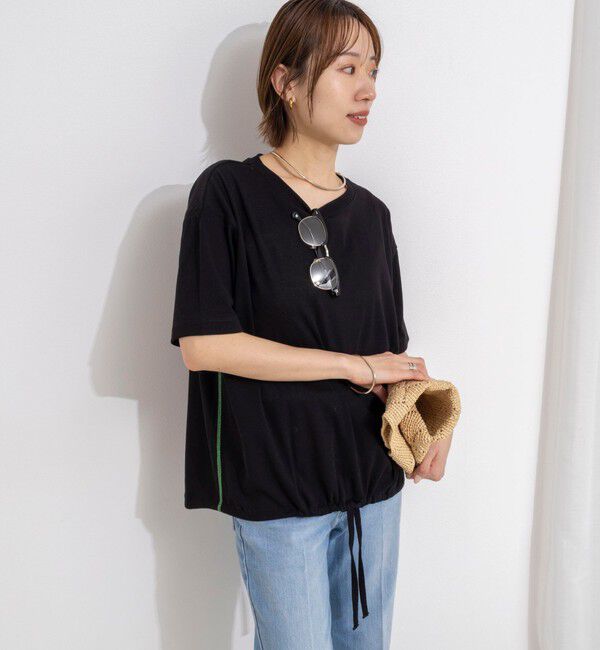 Rie Miller「ウォッシャブルドローストTシャツ」|Tシャツ・カットソー|