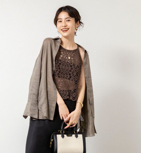 NOLLEY'S sophi「ウォッシャブルクロッシェレースアメスリタンクトップ」|シャツ・ブラウス|