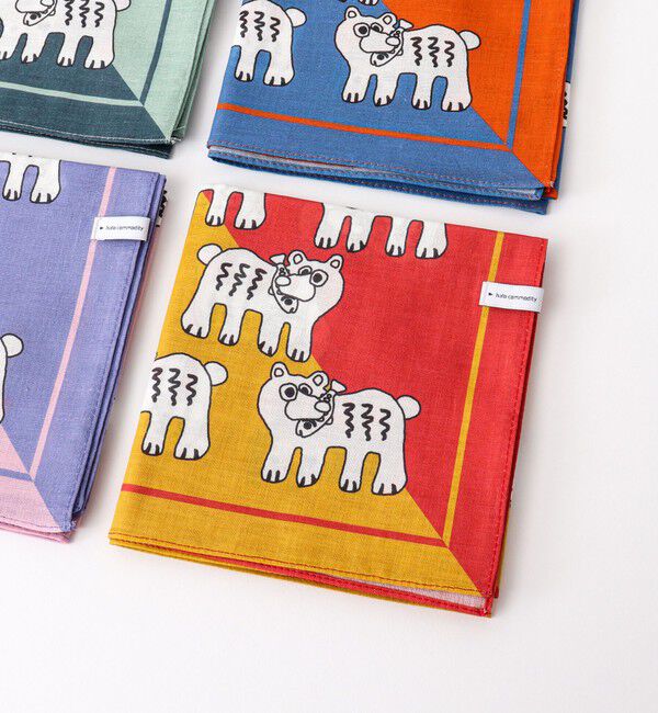 NOLLEY'S goodman「【halo commodity/ハロ コモディティー】KUMA Bandanna h261-901」|バンダナ・スカーフ|オレンジ系1