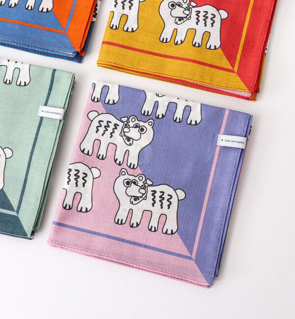 NOLLEY'S goodman「【halo commodity/ハロ コモディティー】KUMA Bandanna h261-901」|バンダナ・スカーフ|ピンク系１