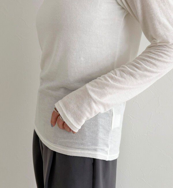 fredy emue「ウールブレンドシアーロンTシャツ」|Tシャツ・カットソー|