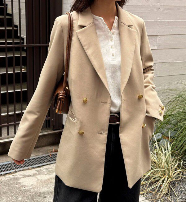 fredy emue「【3サイズ展開/オンオフ使える】ダブルブレストジャケット」|テーラードジャケット|