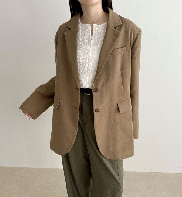 fredy emue「リネン混ラチネオーバージャケット」|テーラードジャケット|