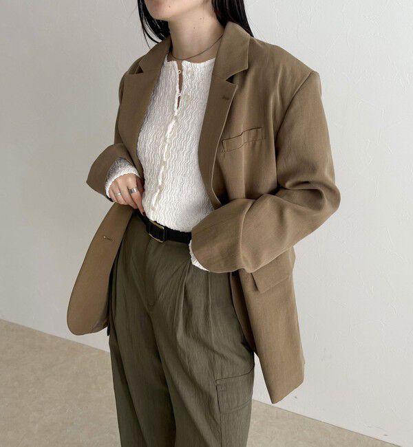 fredy emue「リネン混ラチネオーバージャケット」|テーラードジャケット|