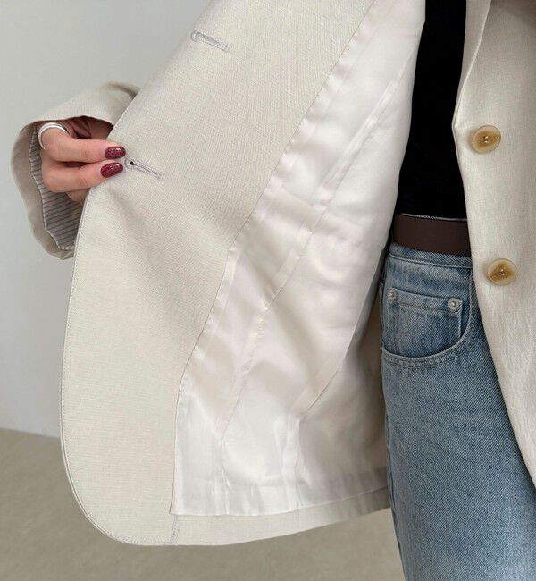 fredy emue「リネン混ラチネオーバージャケット」|テーラードジャケット|