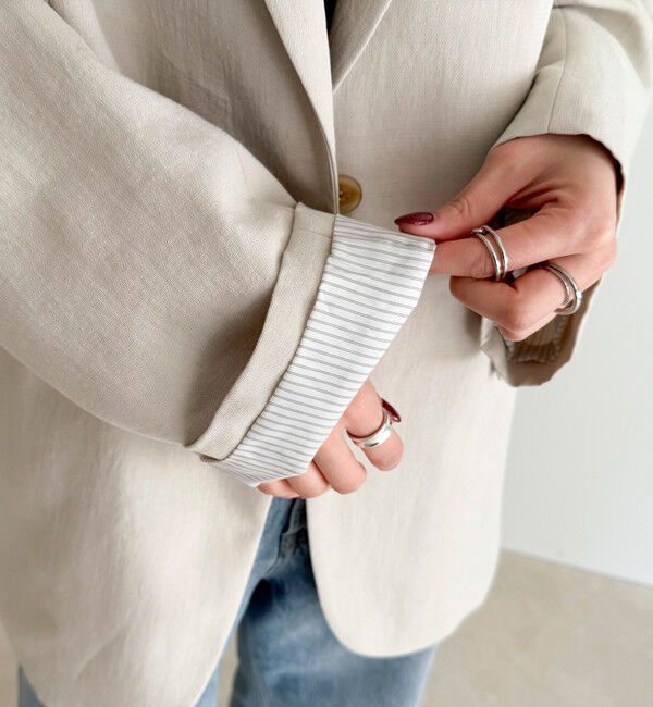 fredy emue「リネン混ラチネオーバージャケット」|テーラードジャケット|