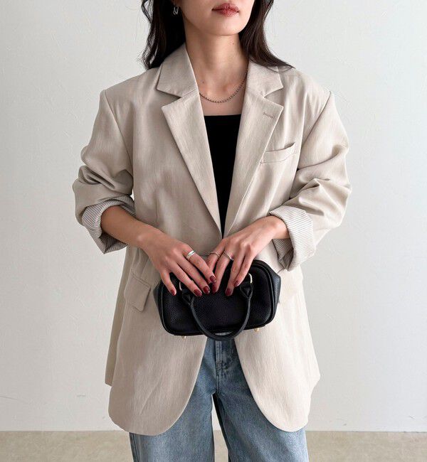 fredy emue「リネン混ラチネオーバージャケット」|テーラードジャケット|