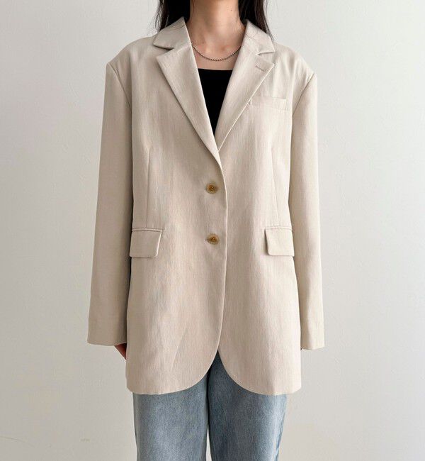 fredy emue「リネン混ラチネオーバージャケット」|テーラードジャケット|
