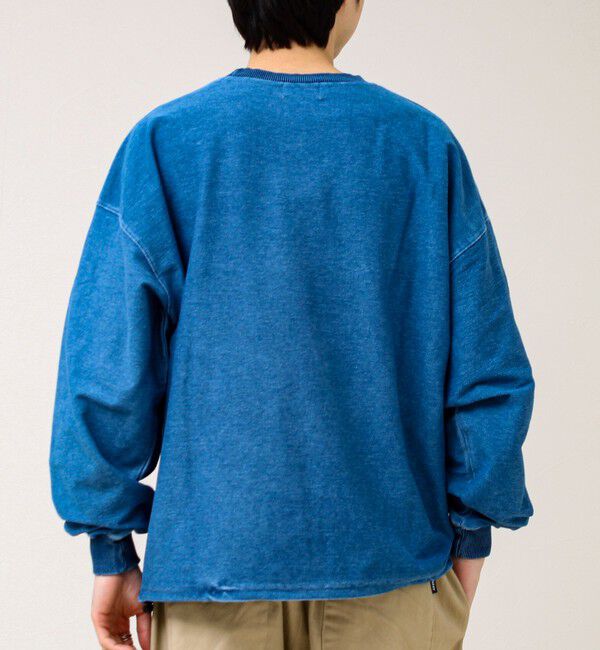 GLOSTER「【立体アップリケ】カットデニム風 ニットアップリケスウェット」|スウェット・ジャージ|
