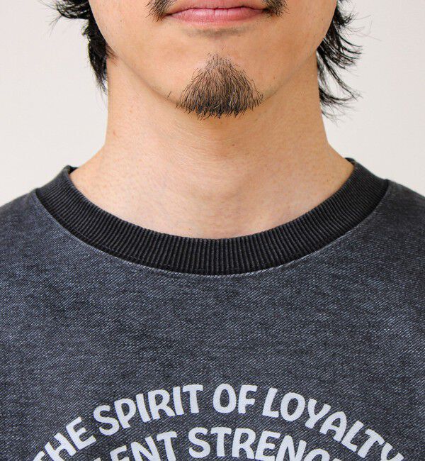 GLOSTER「【立体アップリケ】カットデニム風 ニットアップリケスウェット」|スウェット・ジャージ|