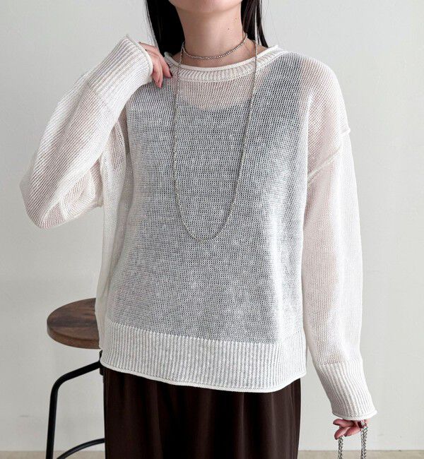 fredy emue「LINEN100ニットプルオーバー」|ニット・セーター|