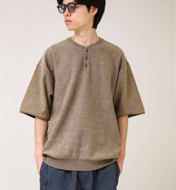 GLOSTER「【大人の抜け感】スノーウォッシュ ヘンリーネックプルオーバー」|ニット・セーター|