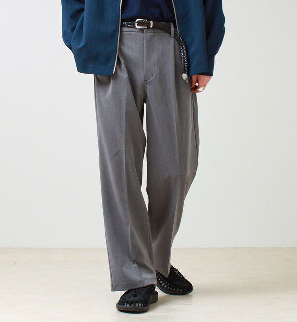 GLOSTER「【美シルエット】ミディアムストレート フレアパンツ」|チノ|