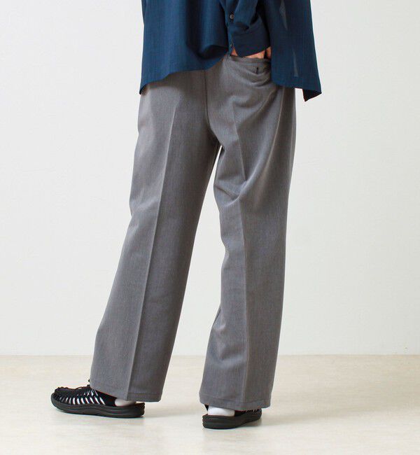 GLOSTER「【美シルエット】ミディアムストレート フレアパンツ」|チノ|