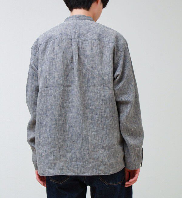 GLOSTER「【リネン100％】バンドカラーシャツ」|シャツ・ブラウス|