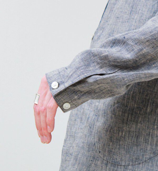 GLOSTER「【リネン100％】バンドカラーシャツ」|シャツ・ブラウス|