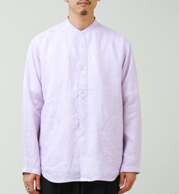 GLOSTER「【リネン100％】バンドカラーシャツ」|シャツ・ブラウス|