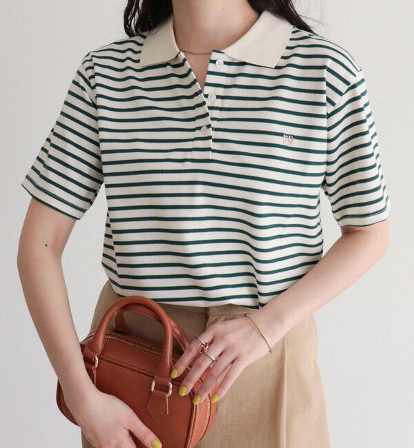 fredy emue「FR刺しゅうCOTTONポロシャツ」|ポロシャツ|グリーン系その他