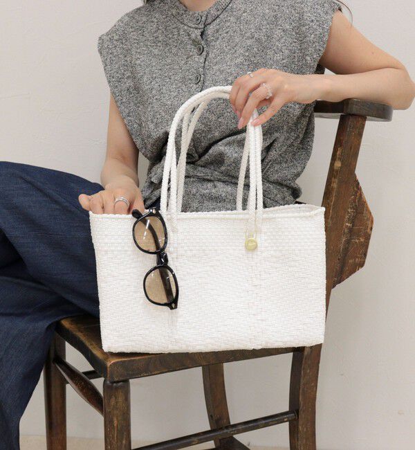 fredy emue「【Letra/レトラ】横長ミディハンドルメルカドバッグ」|かごバッグ|