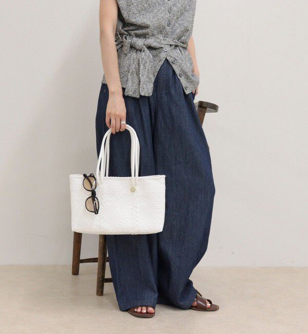 fredy emue「【Letra/レトラ】横長ミディハンドルメルカドバッグ」|かごバッグ|