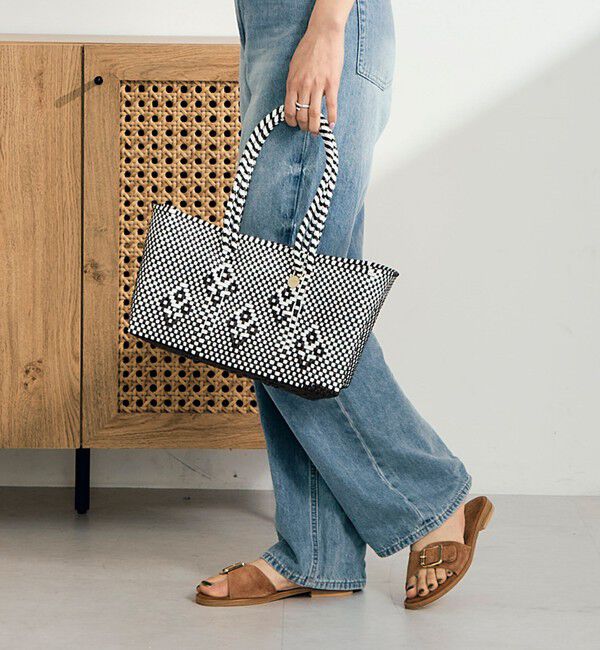 fredy emue「【Letra/レトラ】横長ミディハンドルメルカドバッグ」|かごバッグ|