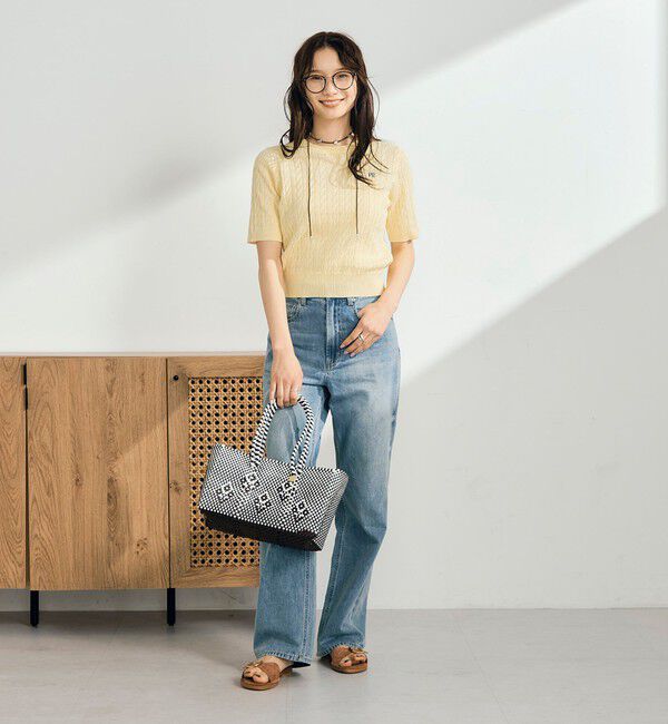 fredy emue「【Letra/レトラ】横長ミディハンドルメルカドバッグ」|かごバッグ|