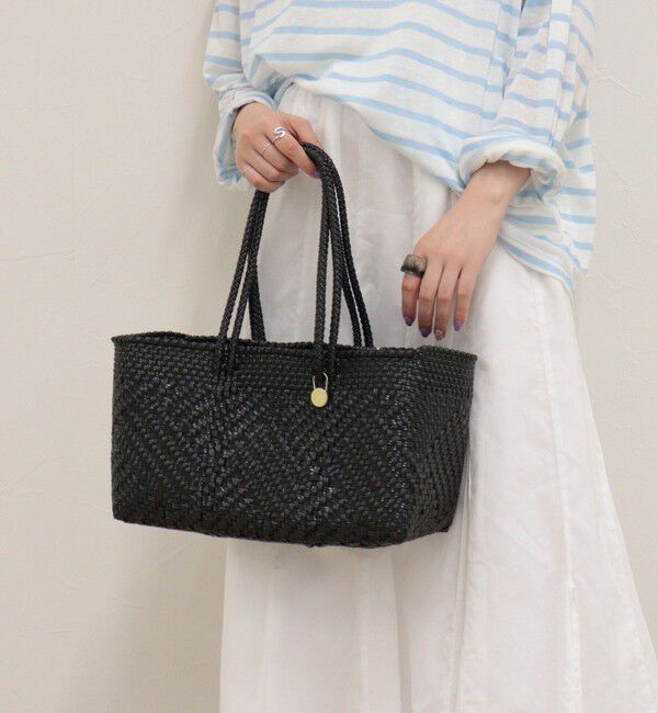 fredy emue「【Letra/レトラ】横長ミディハンドルメルカドバッグ」|かごバッグ|