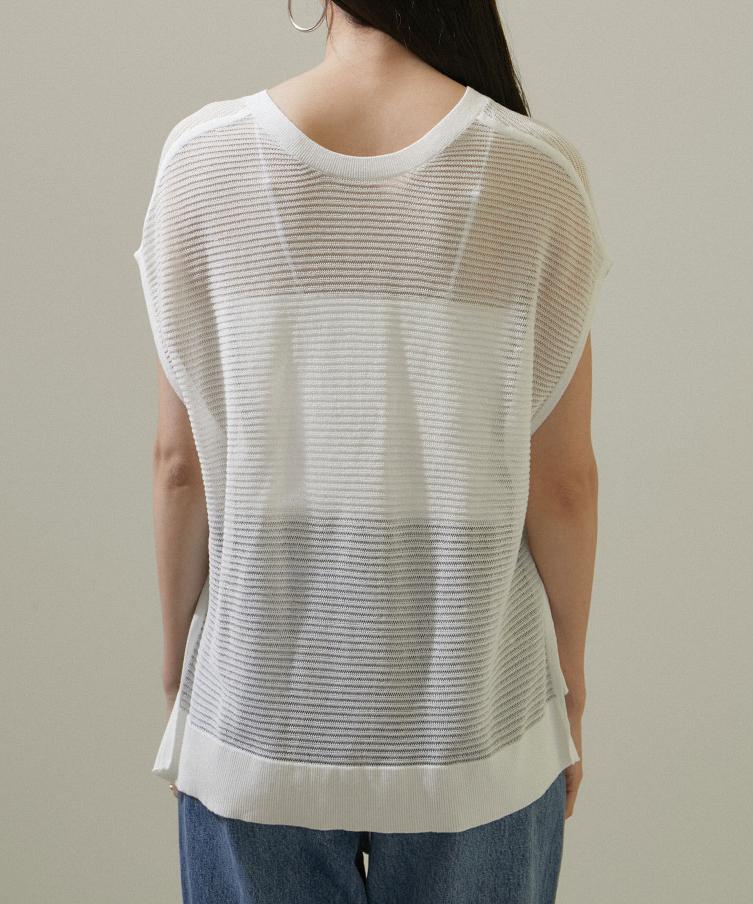 SALON adam et rope'「透かし編み2WAYメッシュプルオーバー【洗える】」|ニット・セーター|