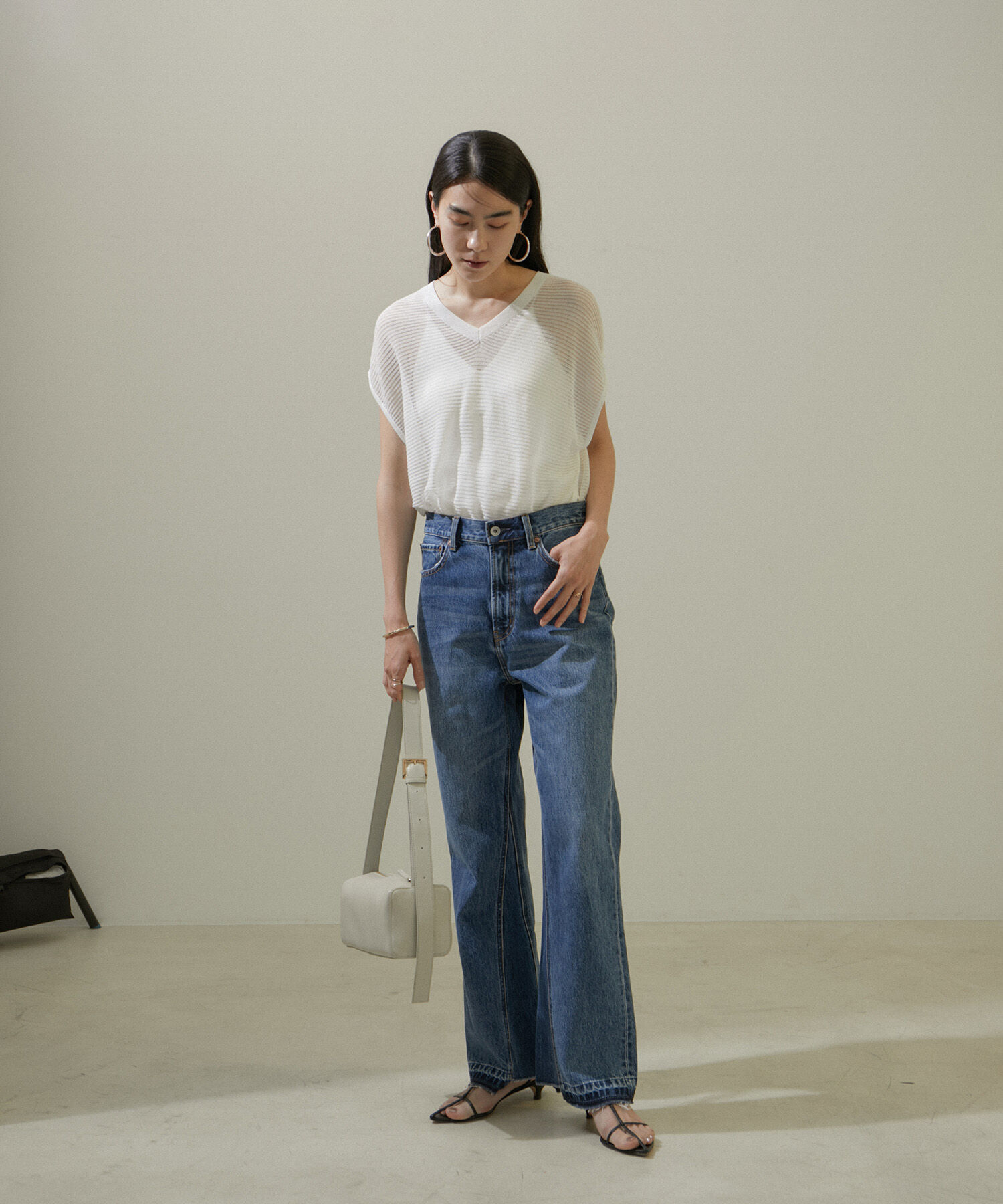 SALON adam et rope'「透かし編み2WAYメッシュプルオーバー【洗える】」|ニット・セーター|