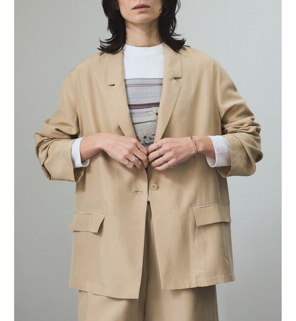 SALON adam et rope'「[25SS]GENTLE SILK ジャケット【セットアップ対応・洗える】」|テーラードジャケット|