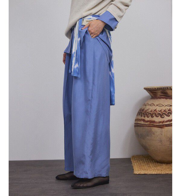 SALON adam et rope'「[25SS]GENTLE SILK パンツ【セットアップ対応】」|チノ|